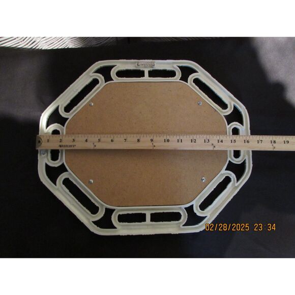 Homco faux rattan vintage wall mirror white gallery wall - Picture 5 of 7